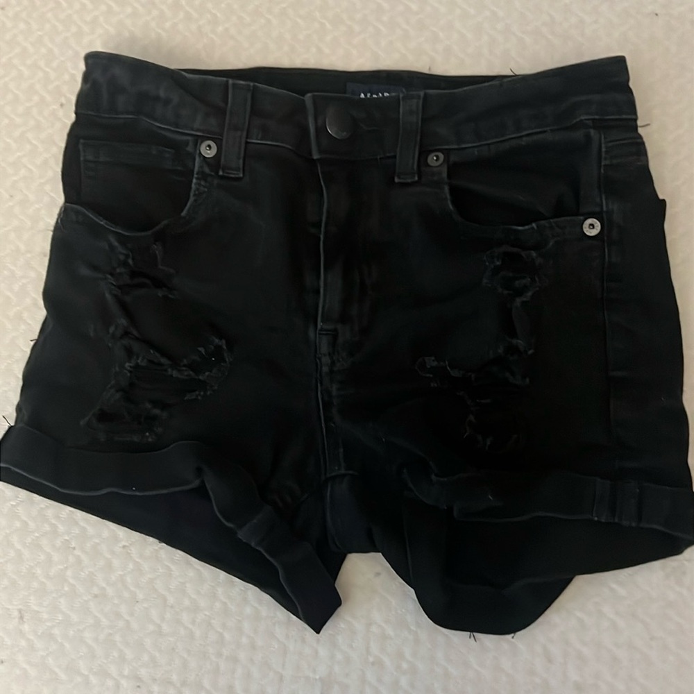 Black Jean shorts